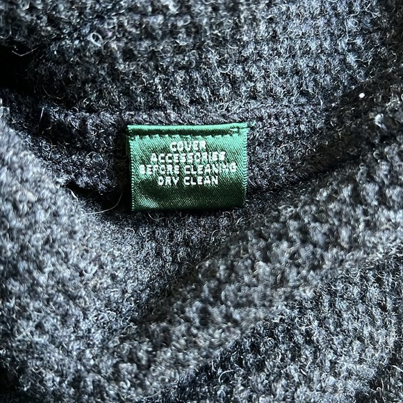 Lauren Ralph Lauren Black Lambswool Lady Jacket Parisian Cardigan Sweater Size M - Picture 6 of 10